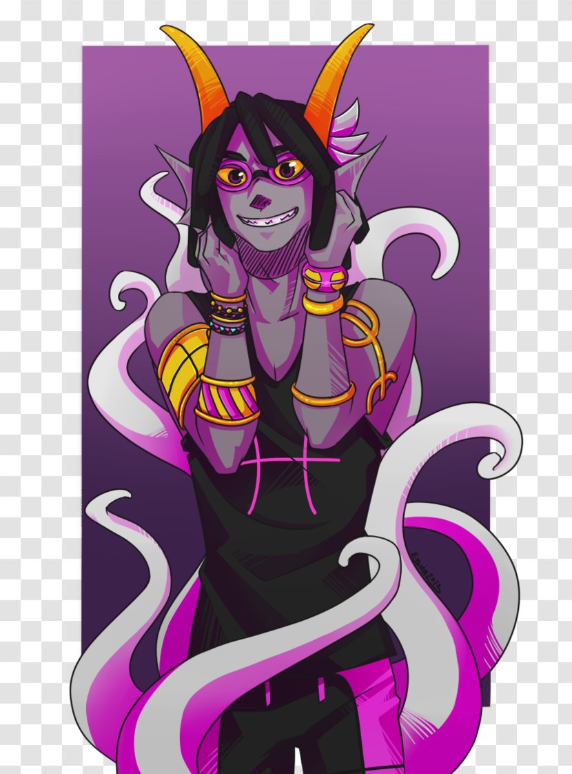 Illustration Demon Cartoon Visual Arts Purple - Supernatural Creature Transparent PNG