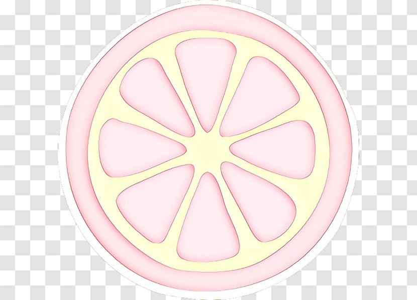 Pink Yellow Circle Symbol Sticker - Wheel Rim Transparent PNG