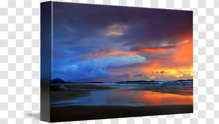 Falcarragh Shore Sea Painting Beach - Geological Phenomenon - Sunset Transparent PNG