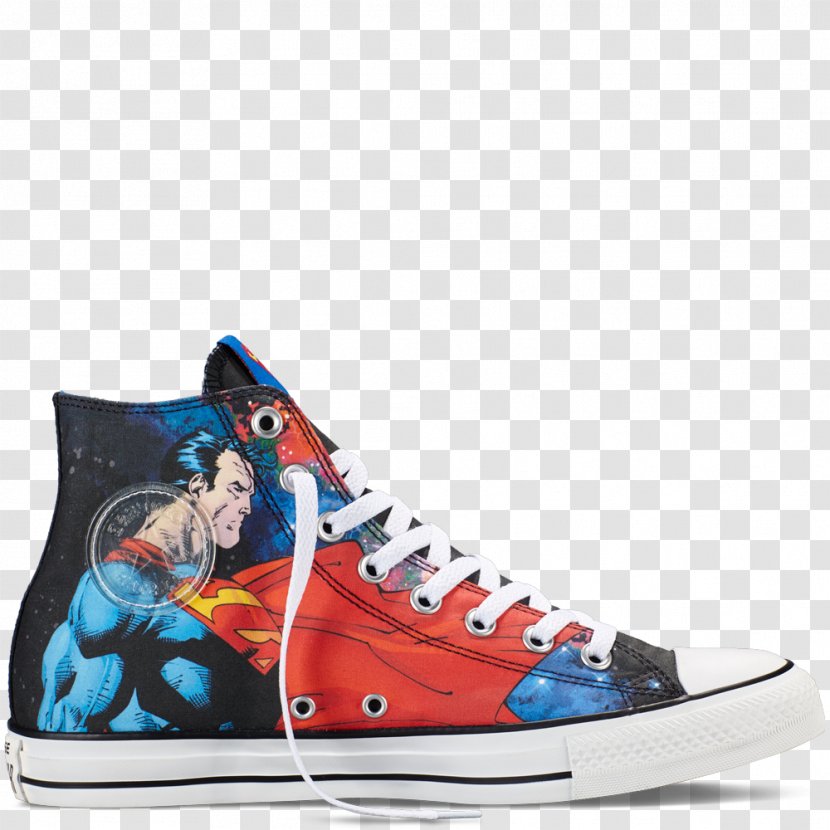 Superman Batman Chuck Taylor All-Stars Converse Sneakers - Hightop Transparent PNG