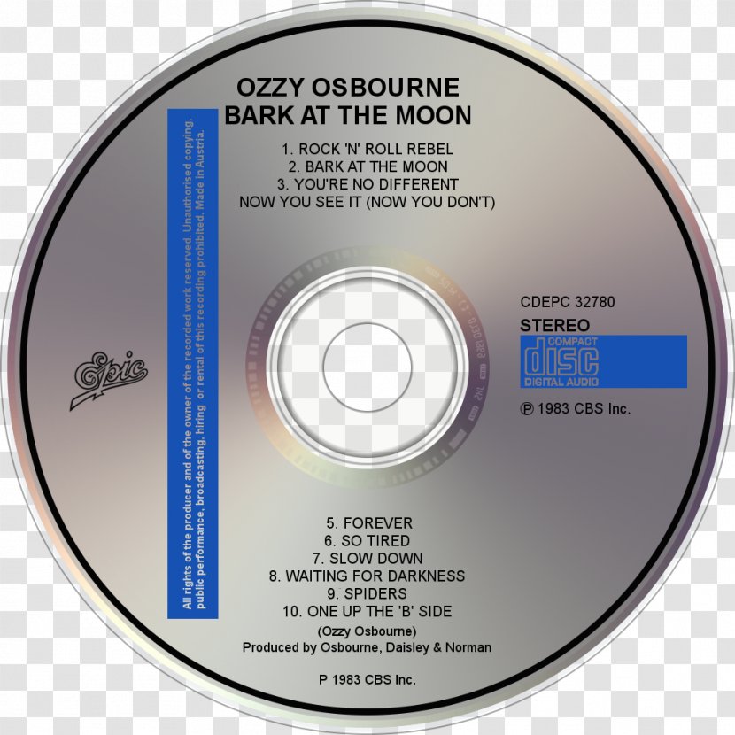 Compact Disc Computer Hardware Disk Storage - Dvd - Ozzy Osbourne Transparent PNG