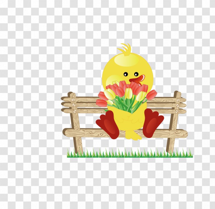 Clip Art - Bird - Small Yellow Chicken Transparent PNG