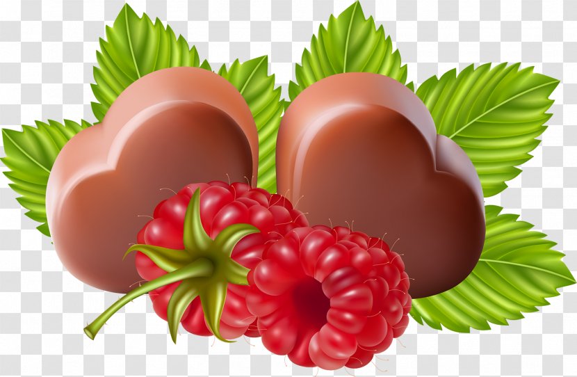 Praline Bonbon Fruit Strawberry Food - Natural Foods - Raspberries Transparent PNG