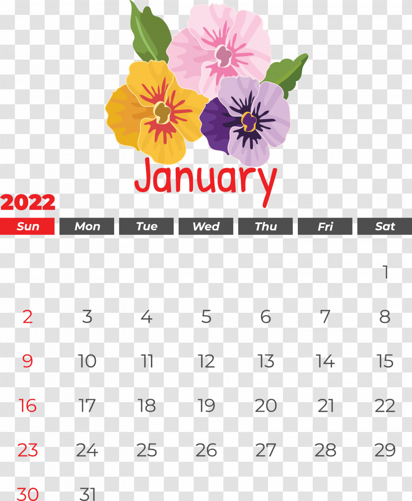 Flower Calendar Font Yellow Petal Transparent PNG