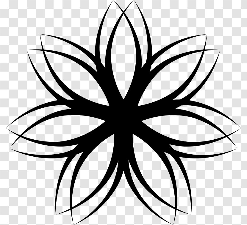 Line Art Flower Clip - Royaltyfree Transparent PNG