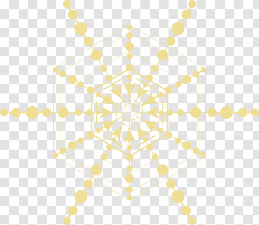 Snowflake Download Circle - Watercolor Painting - Little Fresh Yellow Transparent PNG