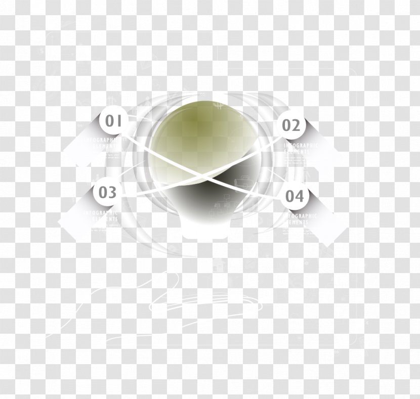 Circle Pattern - White - Light Bulb Transparent PNG