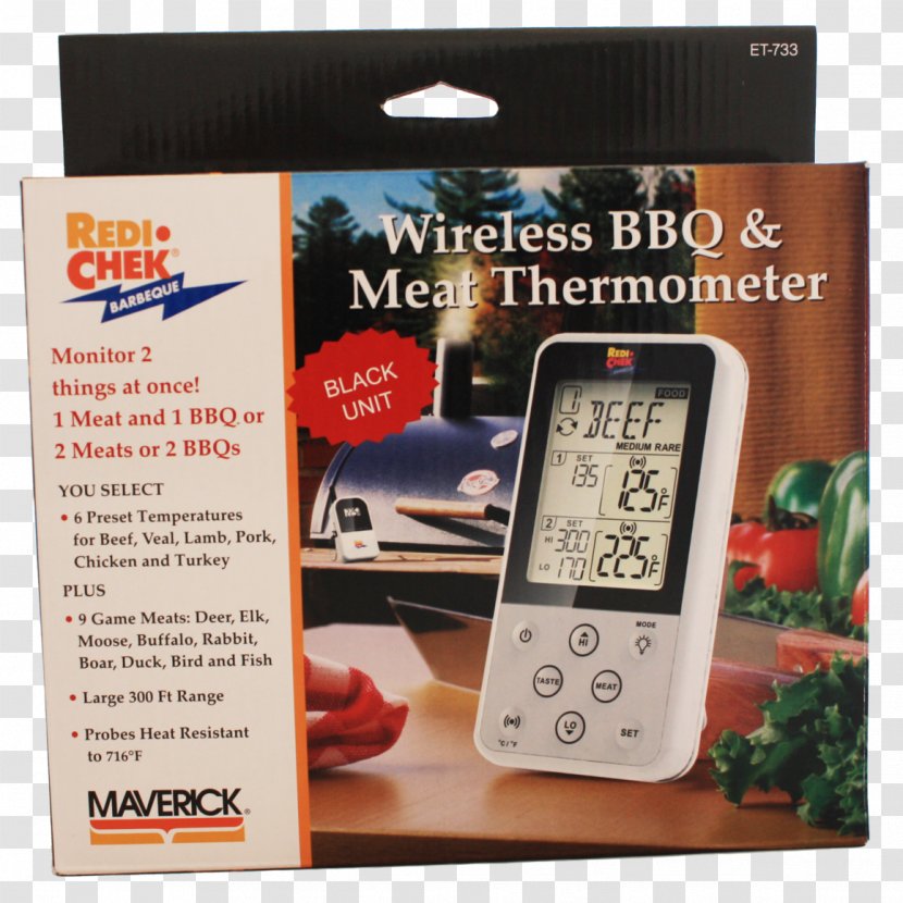 Barbecue Sauce Meat Thermometer Grilling - Electronics Accessory - Buffalo Plaid Moose Transparent PNG