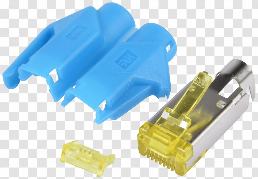 Electrical Connector RJ-45 Câble Catégorie 6a Twisted Pair Hirose Electric Group - Yellow - Optical Fiber Transparent PNG