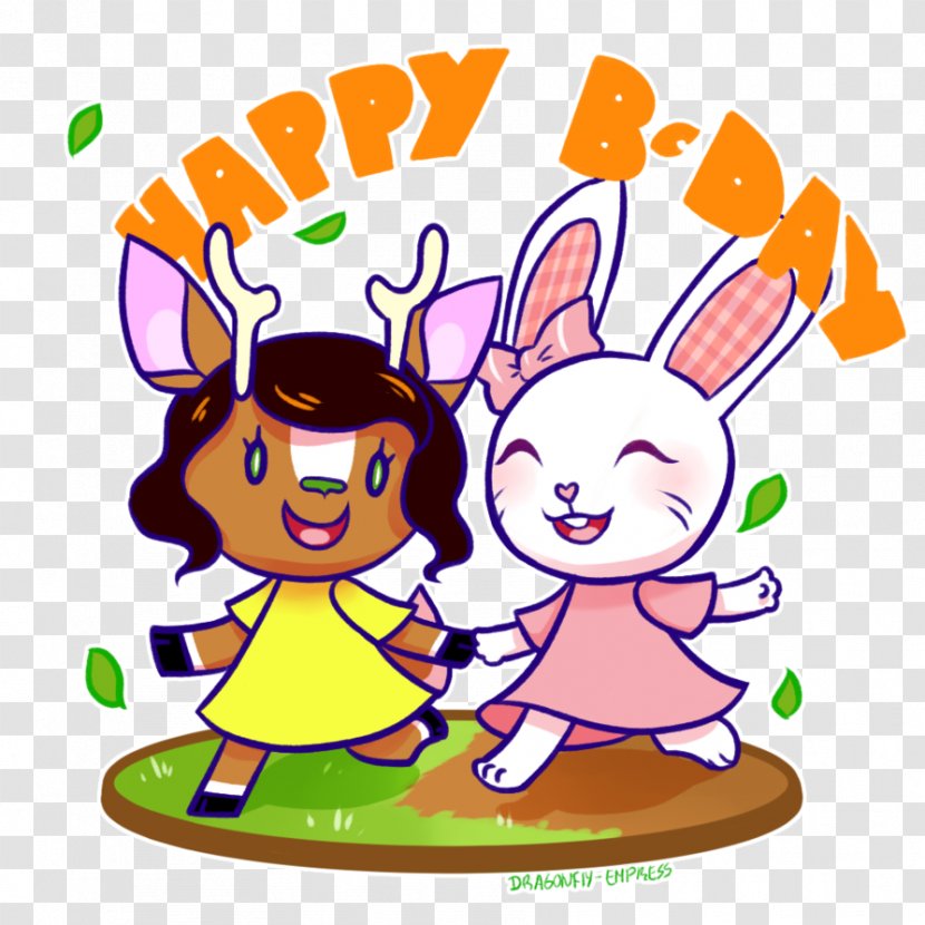 Easter Bunny Food Cartoon Clip Art - Animal Figure - Happy B.day Transparent PNG