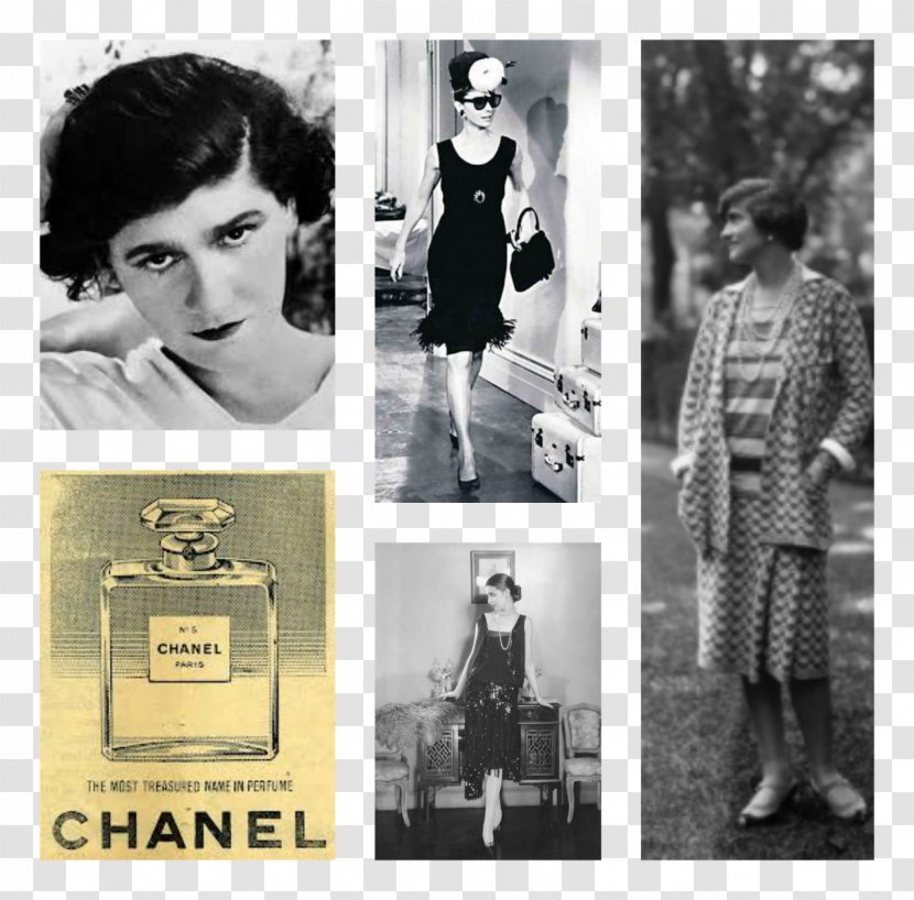 Coco Chanel 1920s Fashion Design - Collage - Mademoiselle Transparent PNG