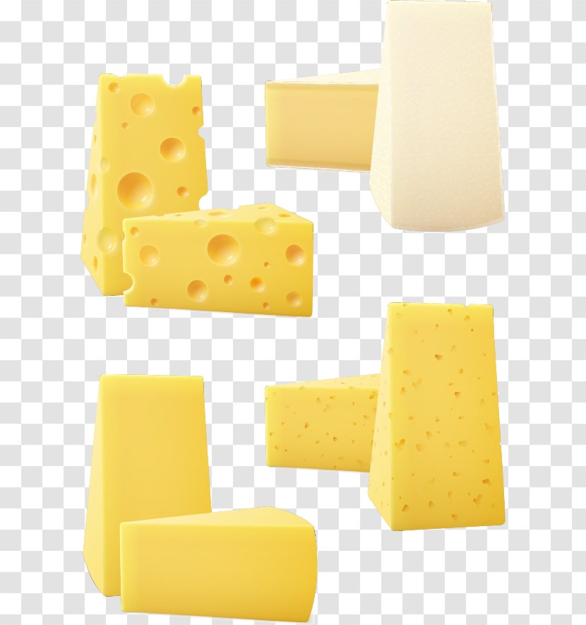 Milk Processed Cheese Cheddar - Vector Food Transparent PNG