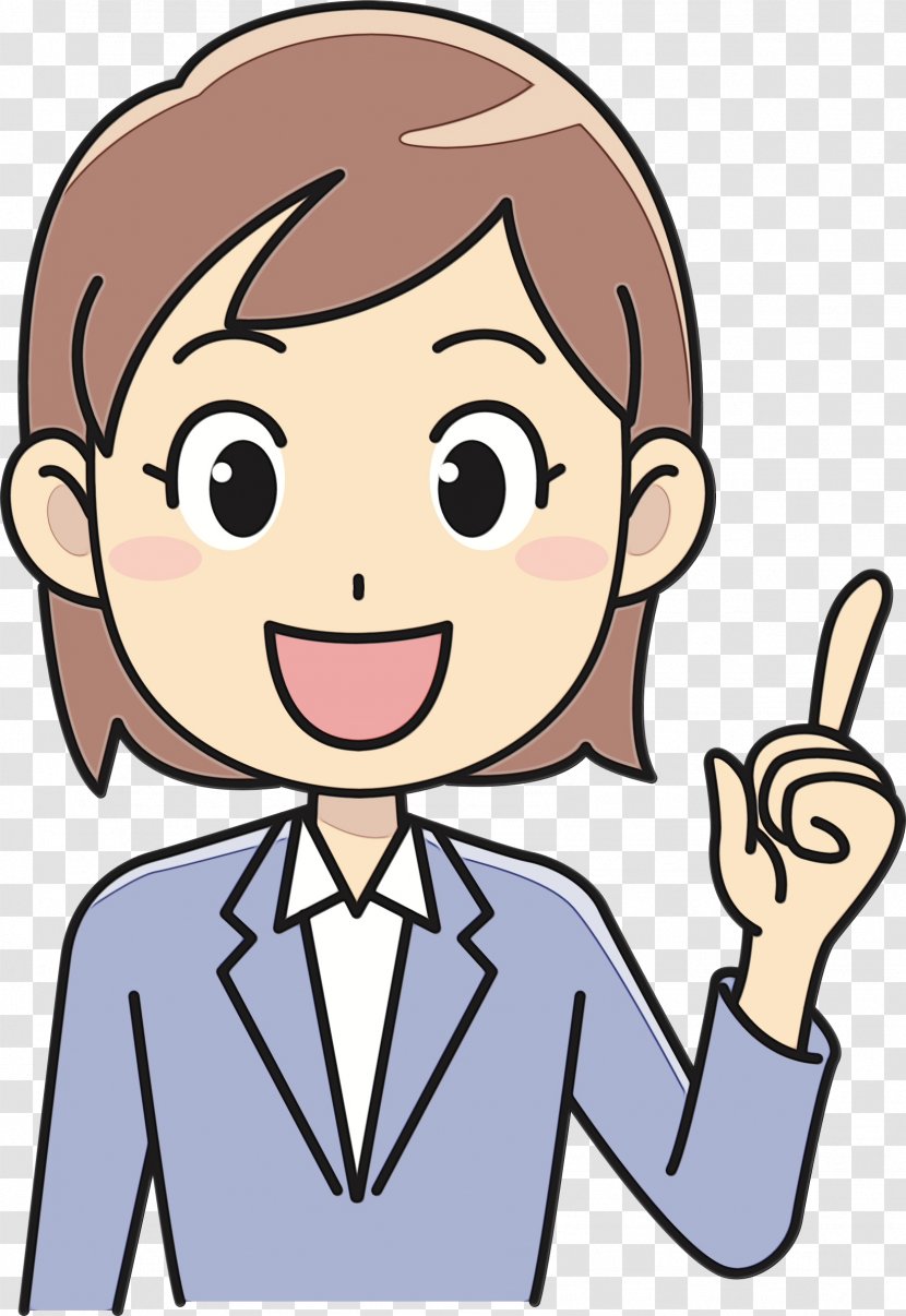 Cartoon Face Finger White Facial Expression - Gesture Head Transparent PNG