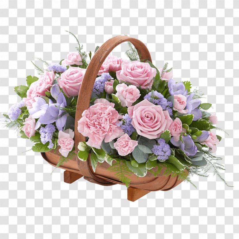 Garden Roses Floristry Basket Lilac Flower - Rose Family - Common Transparent PNG