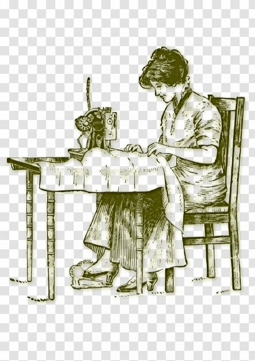 Sewing Machines Quilting Woman Clip Art - History - Women Cliparts Transparent PNG