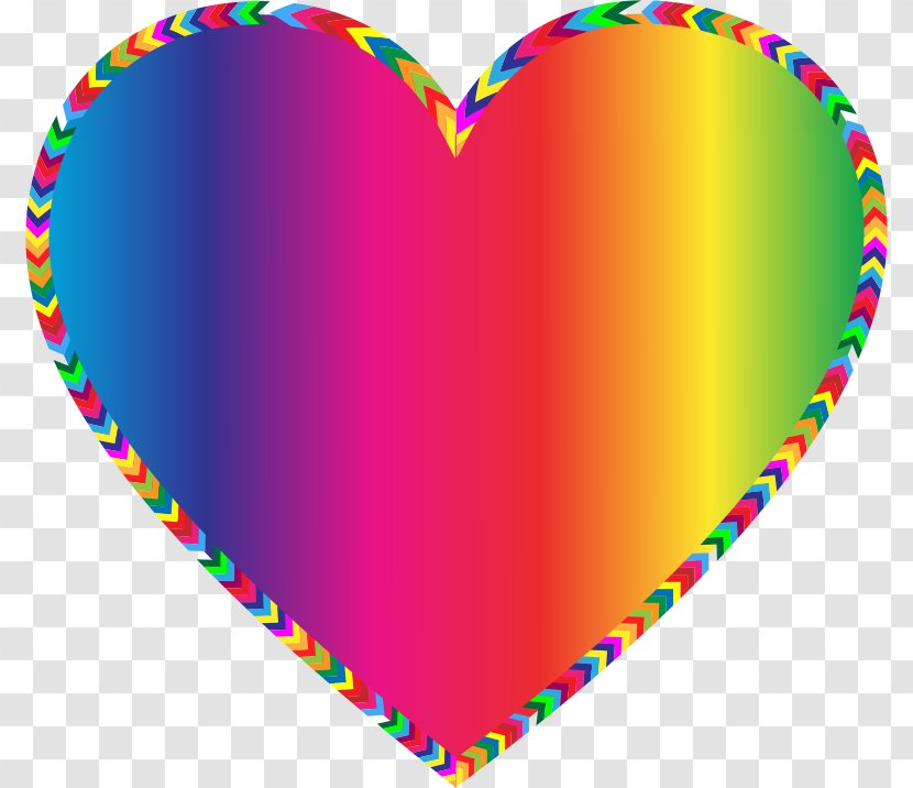 Color Heart Rainbow Clip Art - Cartoon - Multicolored Vector Transparent PNG