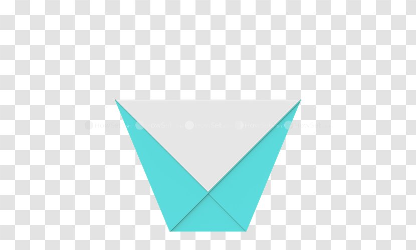 Line Angle Origami - Turquoise - Paper Cup Transparent PNG