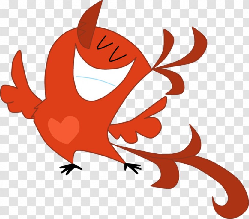 Beak Cartoon Character Clip Art - Red - Flaming Bird Transparent PNG