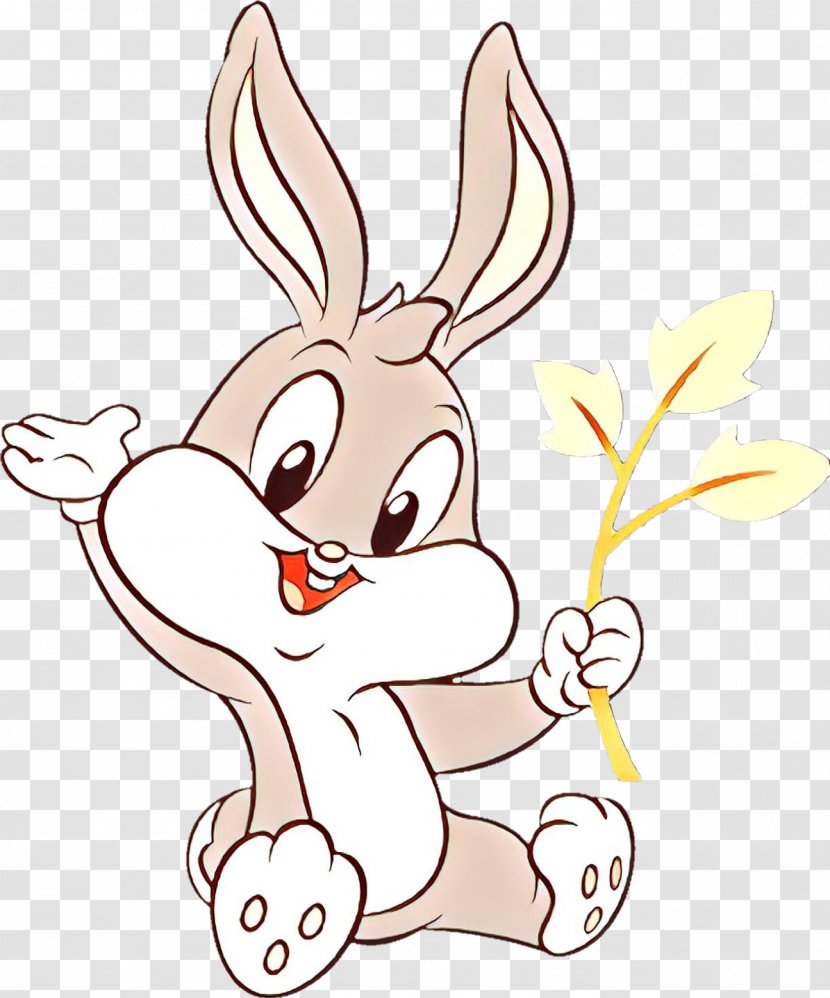 Cartoon White Rabbit Nose Rabbits And Hares - Ear Domestic Transparent PNG