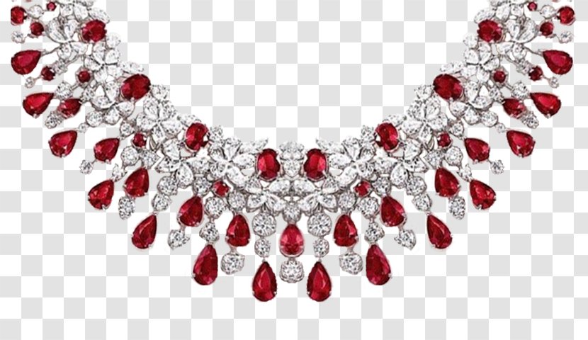 costume jewelry ruby necklace