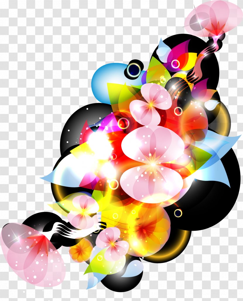 Color Dream Flower - Colorful Flowers Transparent PNG