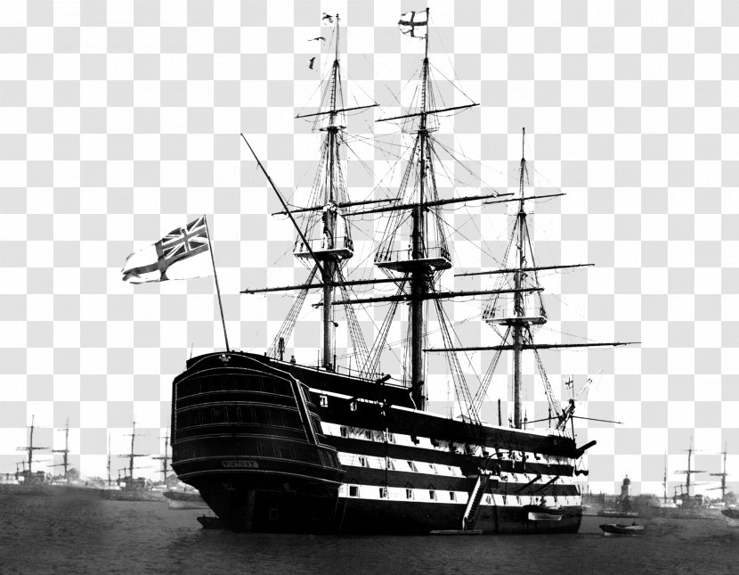 HMS Victory Ship Of The Line Clipper Sail - Royal Navy Transparent PNG