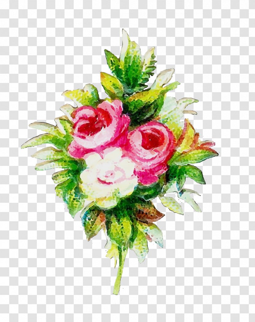 Watercolor Pink Flowers - Rose Family - Anthurium Petal Transparent PNG
