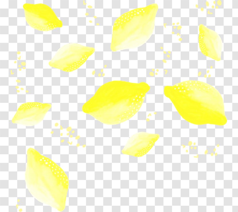 Leaf Yellow Pattern - Watercolor Lemon Background Transparent PNG