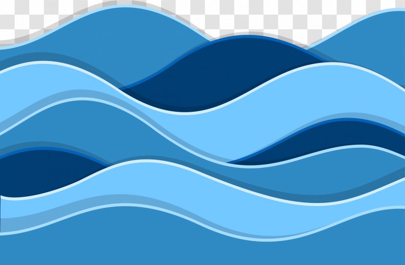 Blue Wave Sky Pattern - Element Transparent PNG