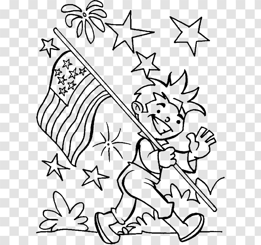 Independence Day Coloring Book Flag Of The United States - Flower - Event Transparent PNG