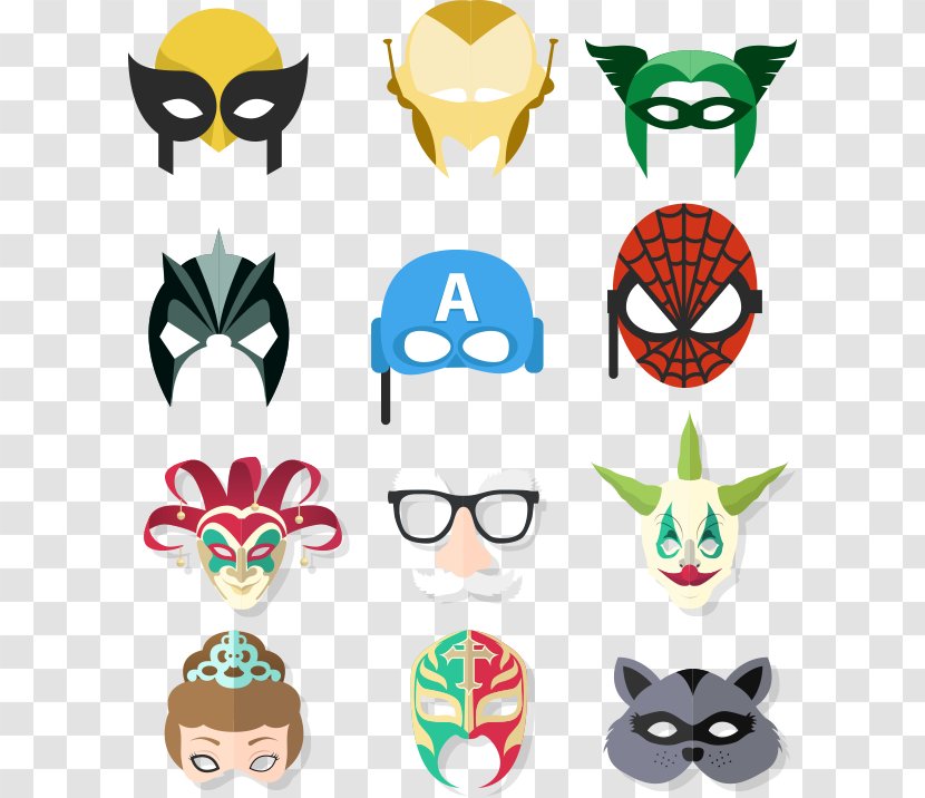 Iron Man Spider-Man Joker Mask - Pattern - Mask, Etc. Transparent PNG