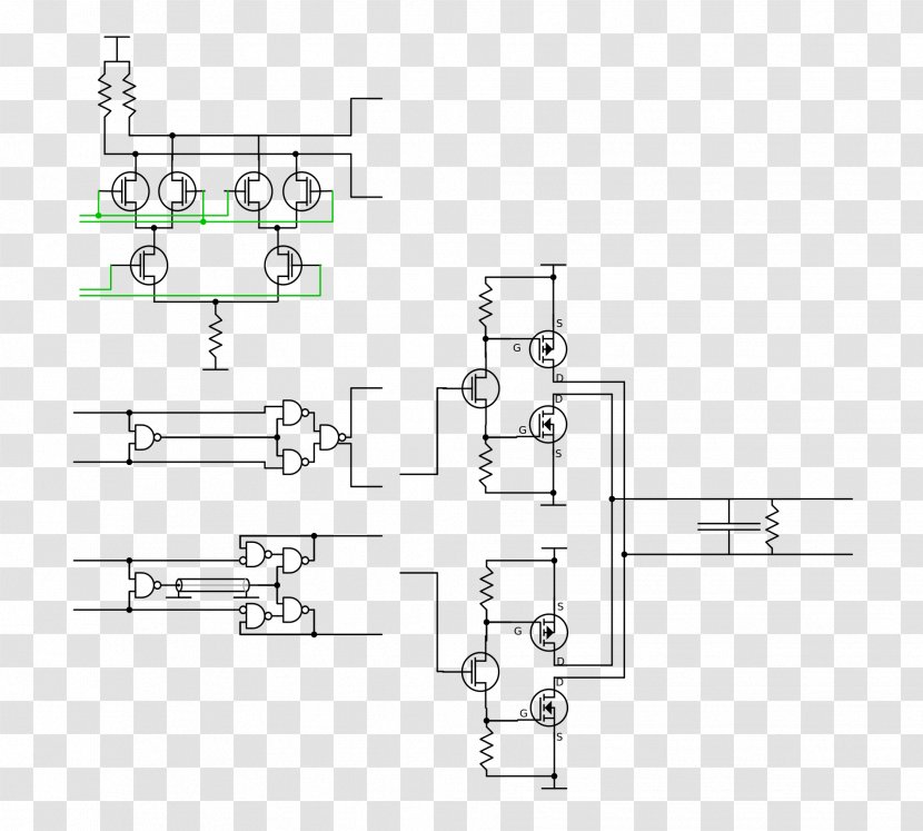 Phase Detector Circuit Diagram Electronic Wiring - Silhouette - Integrated Transparent PNG