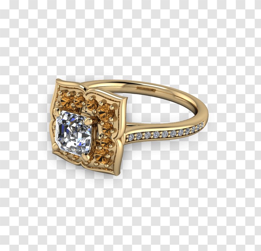 Engagement Ring Jewellery Gemstone Diamond - Flower Transparent PNG