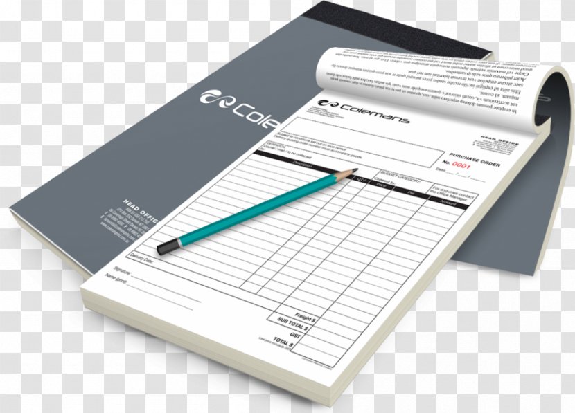 Books Printing Invoice Service Notebook - Form Transparent PNG