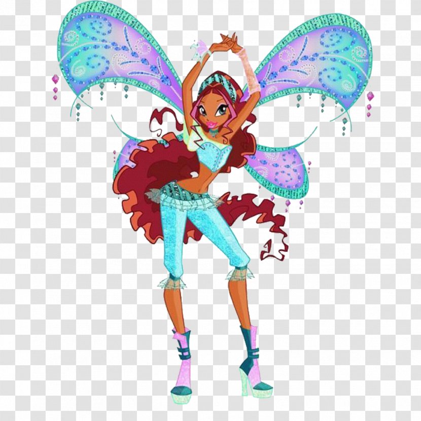 Aisha Bloom Stella Roxy Tecna - Magic - Cartoon Wings Transparent PNG
