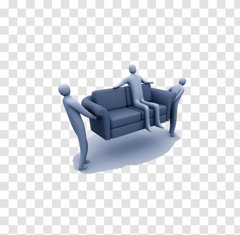 Couch Royalty-free Stock Photography Illustration - Character Lift The Sofa Transparent PNG