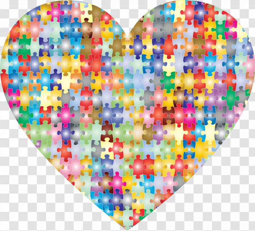 Jigsaw Puzzles Heart Clip Art - Coloring Book - Colorful Christmas Tree Transparent PNG