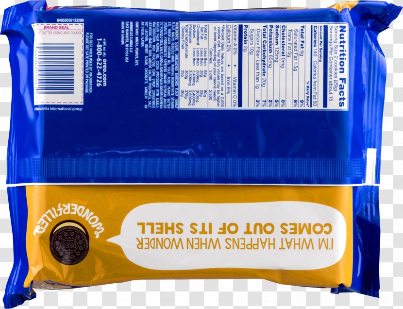 Reese's Peanut Butter Cups Cream Birthday Cake Oreo Nutrition Facts Label Transparent PNG