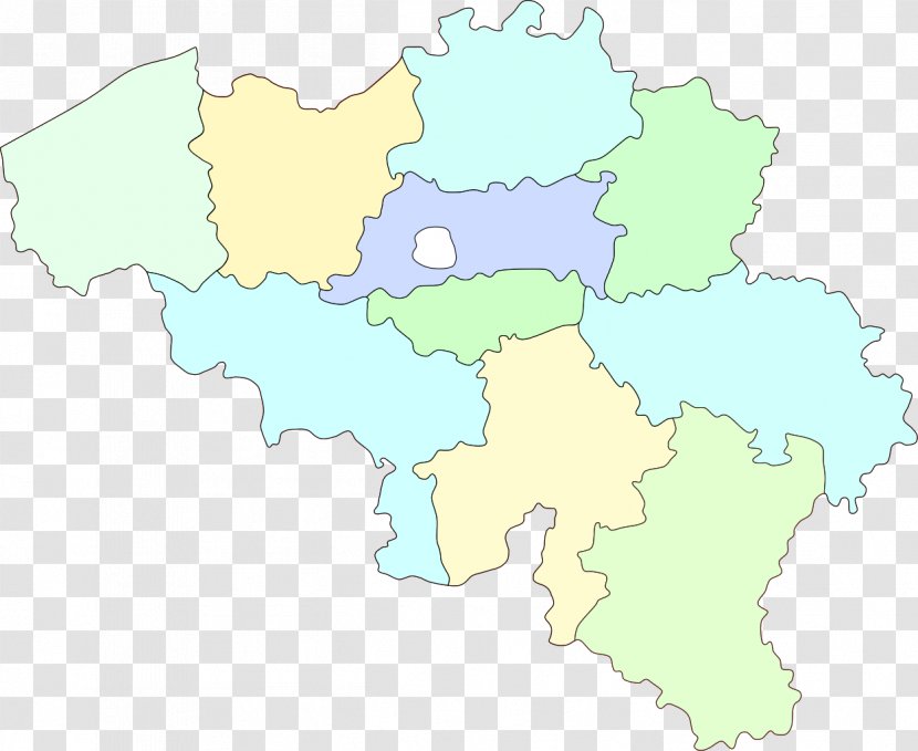 Provinces Of Belgium Map Ecoregion - Area Transparent PNG