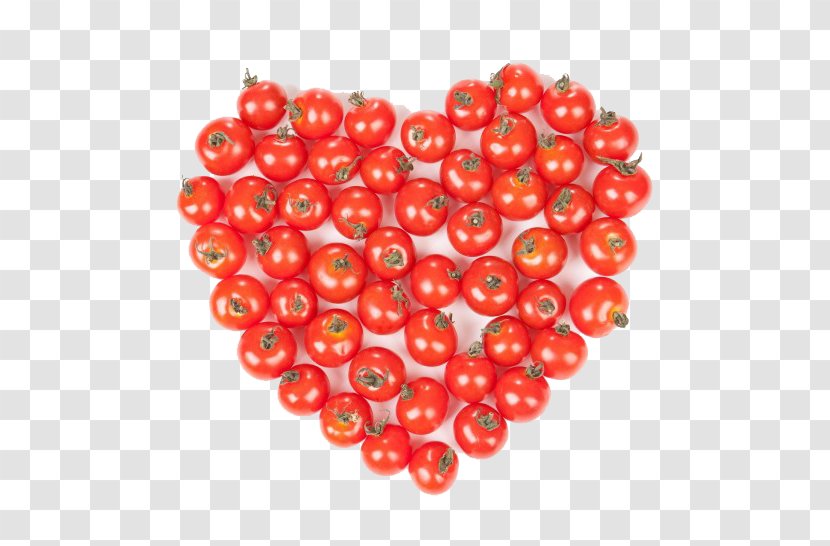 Tomato Juice Cherry Vegetable Extract - Heart - Small Persimmon Transparent PNG