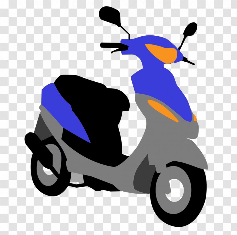 Scooter Vespa Moped Clip Art - Motorcycle Transparent PNG