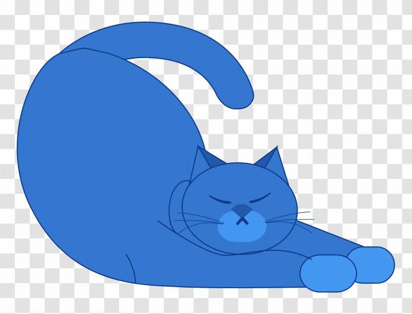 Cat Kitten Cobalt Blue / M Cat-like Whiskers Transparent PNG