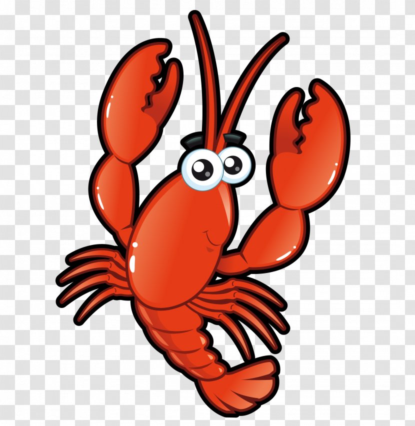 Homarus Cartoon Lobster Roll Drawing - Decapoda - Vector Transparent PNG