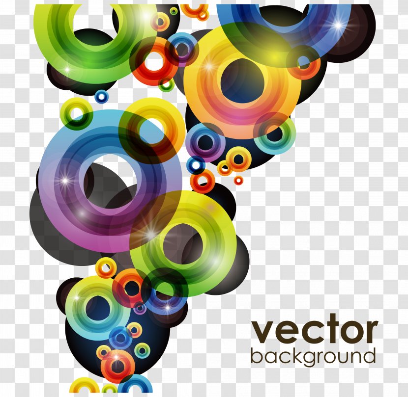 Circle Graphic Design - Designer - Colorful Decorative Circular Vector Material Transparent PNG