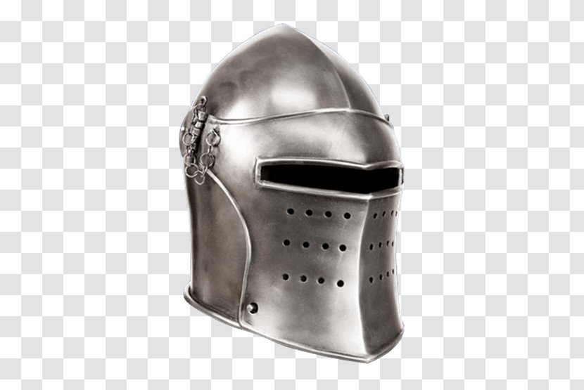 Middle Ages Bascinet Helmet Armour Knight - Sports Equipment - Great Helm Transparent PNG