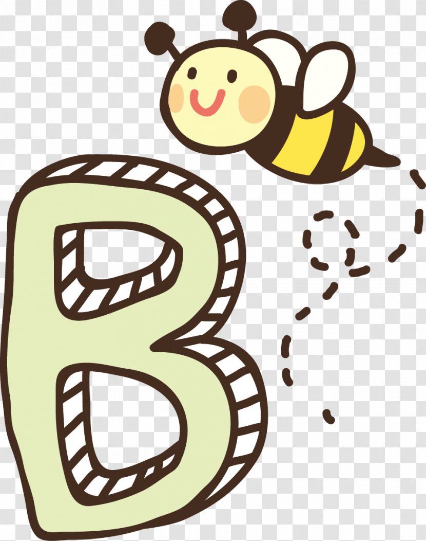 Bee Letter Clip Art - Rgb Color Model - Letters B And Bees Transparent PNG