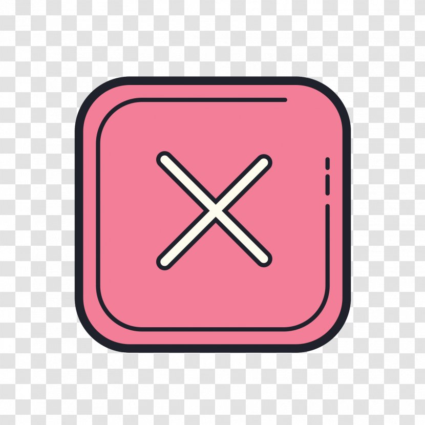 Line Angle Pink M Product Design Symbol - Close Icon Transparent PNG