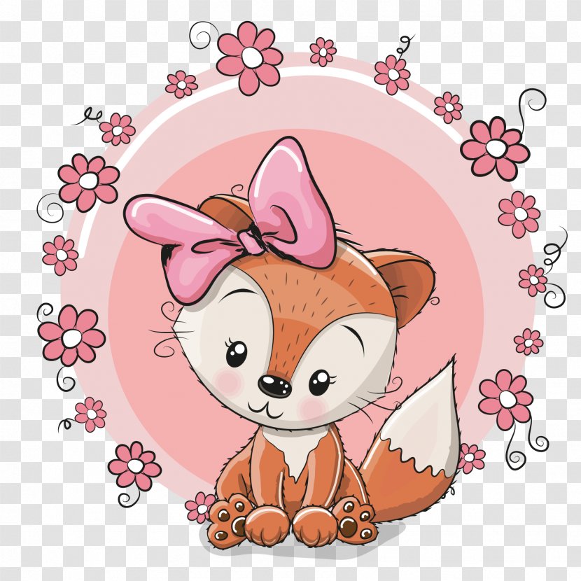 Unicorn Cuteness Stock Photography Illustration - Heart - Pink Flower Fox Transparent PNG