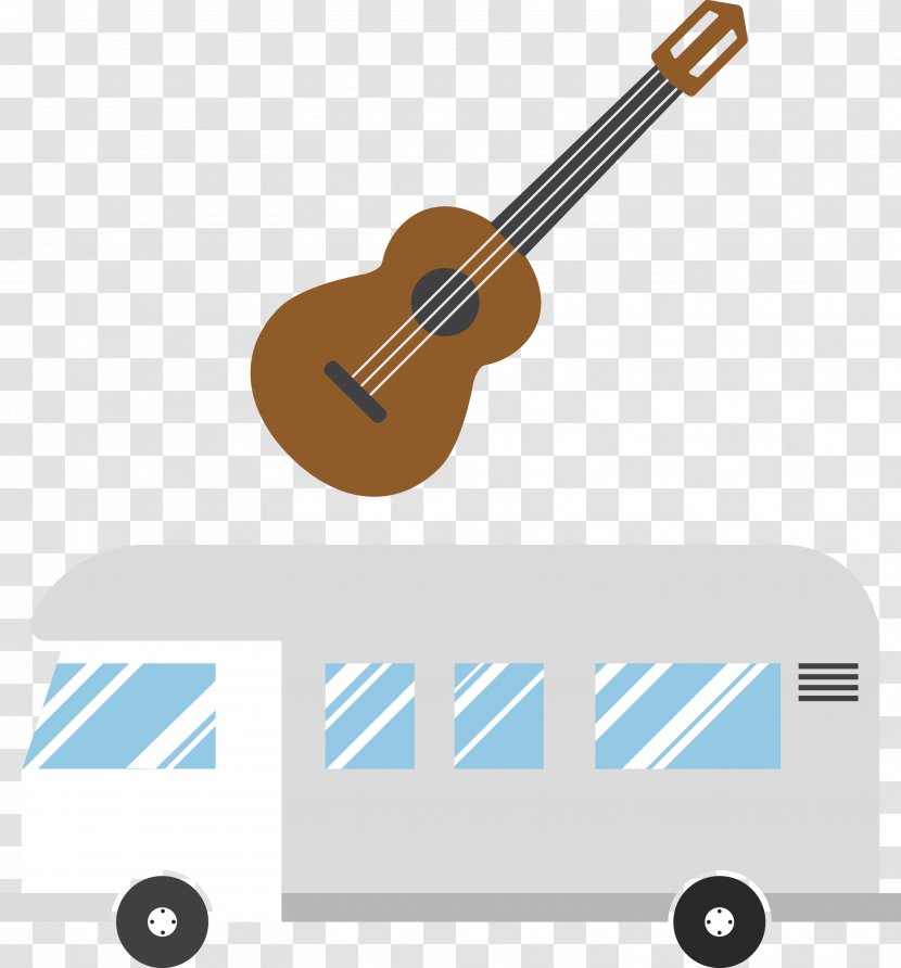 Classical Guitar Graphic Design - Musical Instrument - Vector Material Bus Transparent PNG