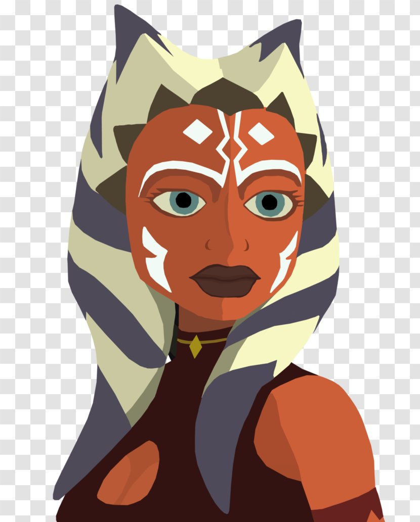 T-shirt Hoodie Top Sweater Neckline - Face - Ahsoka Tano Transparent PNG